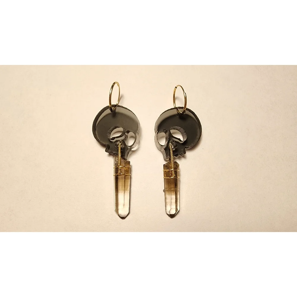14kGold☠️Skull Earrings - Picture 10 of 10